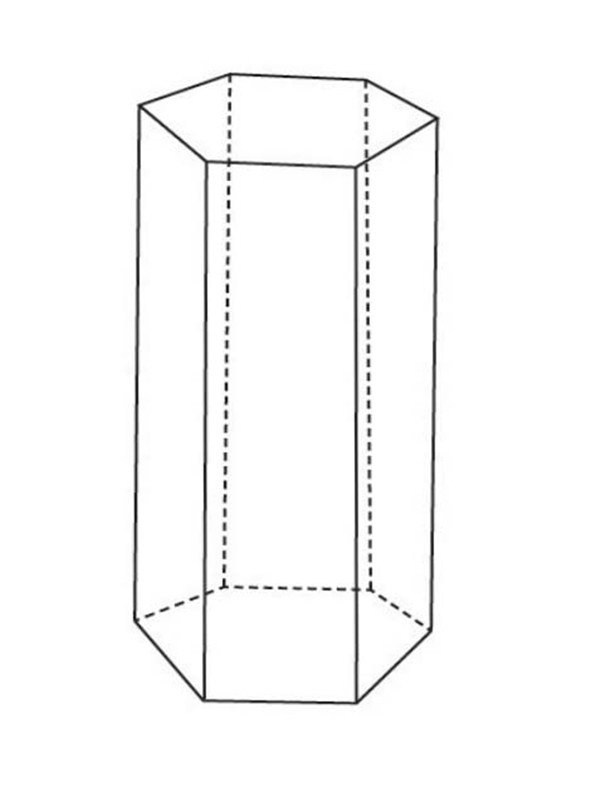 素描六棱柱结构